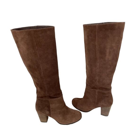 Cole Haan Tall Knee High Suede Boot Chestnut Brown Air Sole Size 6.5 Excellent - Picture 3 of 10